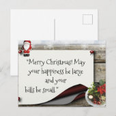 Cartes Pour Fêtes Annuelles Joyeux voeux Noël (Devant / Derrière)