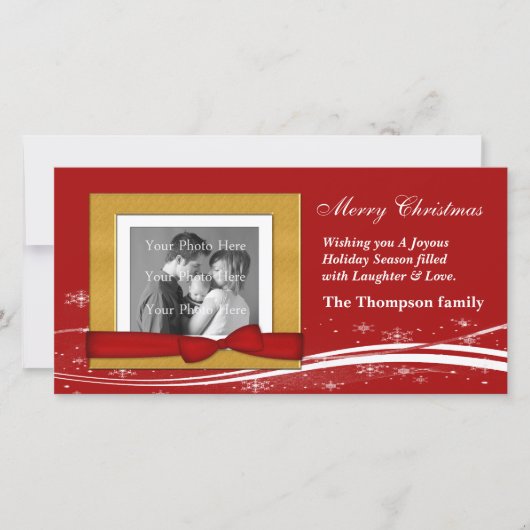 Cartes Pour Fêtes Annuelles Joyeux voeux Noël (Devant)