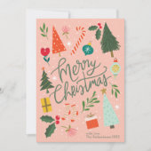 Cartes Pour Fêtes Annuelles Joyeux voeux Noël (Devant)
