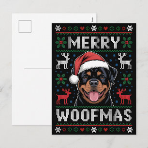 Cartes Pour Fêtes Annuelles Joyeux Woofmas 2025 Noël Vacances Chien