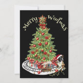 Cartes Pour Fêtes Annuelles Joyeux Woofmas Chien Conception - Boxe (Devant)