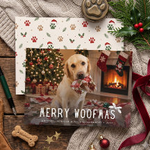 Joyeux Woofmas Chien Photo Drôle Noël
