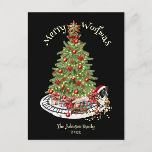 Cartes Pour Fêtes Annuelles Joyeux Woofmas Design pour Chien - Boxer