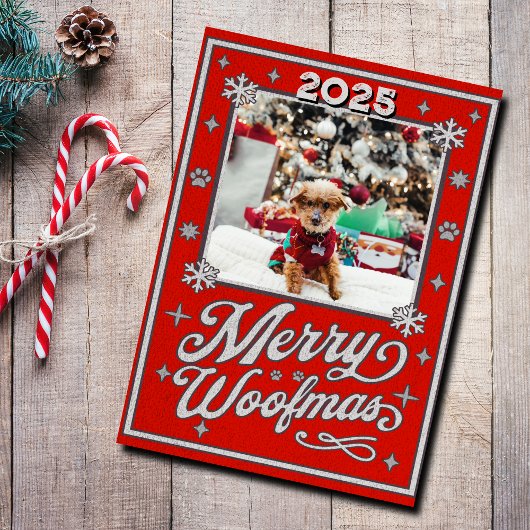 Cartes Pour Fêtes Annuelles Joyeux Woofmas Pet Photo Noël