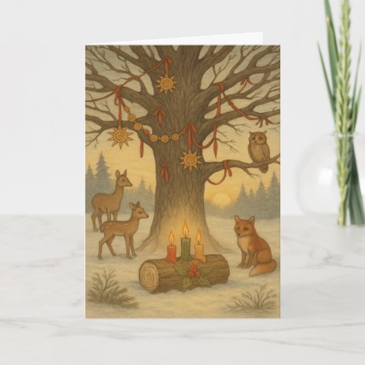 Cartes Pour Fêtes Annuelles Joyeux Yule (Devant)