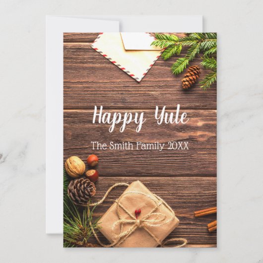 Cartes Pour Fêtes Annuelles Joyeux Yule (Devant)