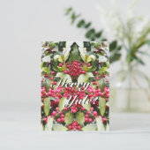 Cartes Pour Fêtes Annuelles Joyeux Yule Berry Solstice Noël (Debout devant)