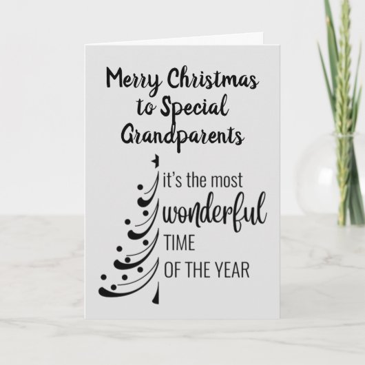 CARTES POUR FÊTES ANNUELLES JOYEZ NOËL À **GRANDS-PARENTS** (Devant)