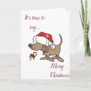 CARTES POUR FÊTES ANNUELLES JOYEZ NOËL À MON ****ENSEIGNANT**** (CHIEN DE PÈRE