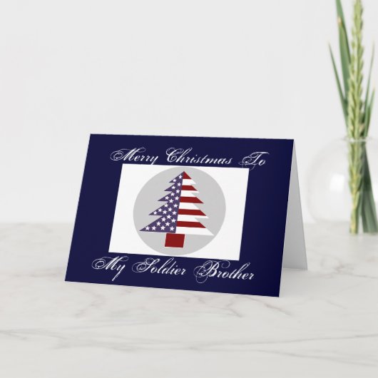 CARTES POUR FÊTES ANNUELLES JOYEZ NOËL À MON FRÈRE SOLDAT (Devant)