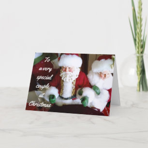 CARTES POUR FÊTES ANNUELLES JOYEZ NOËL À UN COUPLE TRÈS SPÉCIAL