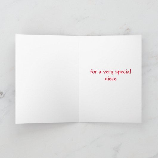 CARTES POUR FÊTES ANNUELLES *JOYEZ NOËL DE DOLL À NOTRE NIECE* (Intérieur)