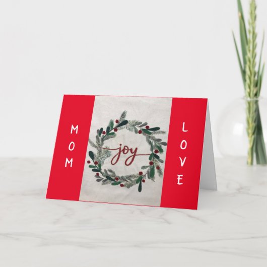 CARTES POUR FÊTES ANNUELLES JOYEZ NOËL ***MOM*** VOUS APPORTEZ DE LA JOIE ! ! (Devant)