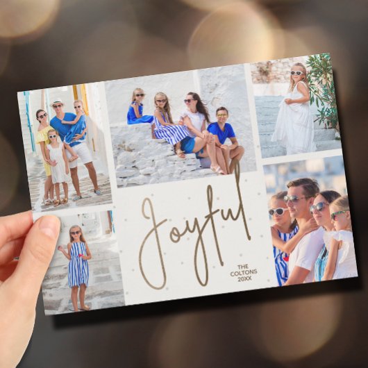 Cartes Pour Fêtes Annuelles JOYFUL 5 Photo Noël