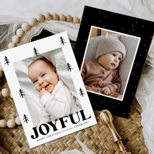 Cartes Pour Fêtes Annuelles Joyful Black Trees 2 Photo