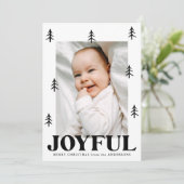 Cartes Pour Fêtes Annuelles Joyful Black Trees 2 Photo (Debout devant)
