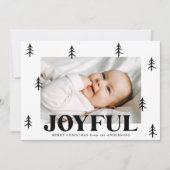 Cartes Pour Fêtes Annuelles Joyful Black Trees 2 Photo (Devant)