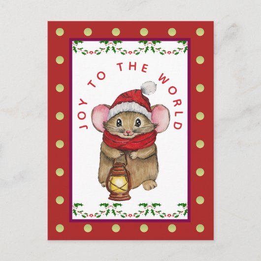 Cartes Pour Fêtes Annuelles Joyful Christmas mouse greeting card (Devant)