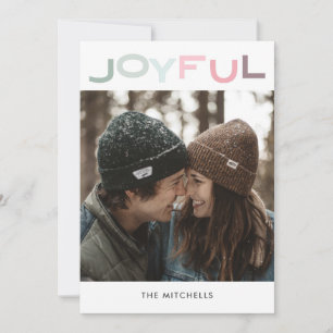Cartes Pour Fêtes Annuelles JOYFUL Christmas Photo