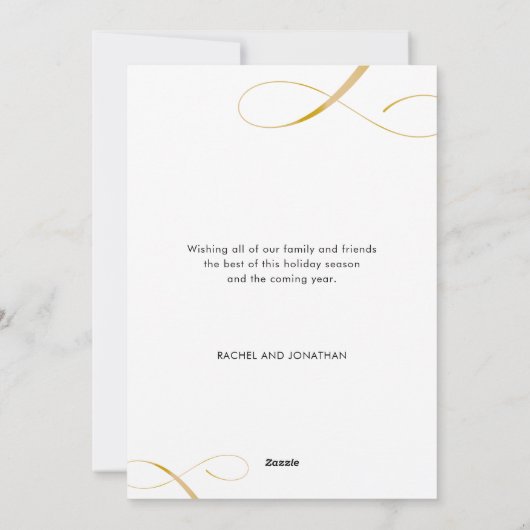 Cartes Pour Fêtes Annuelles Joyful Elegant Script Photo Noël (Dos)