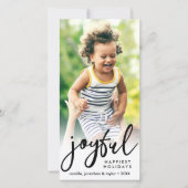 Cartes Pour Fêtes Annuelles Joyful Happest Christmas Holidays Custom Photo (Devant)