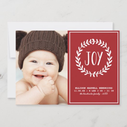 Cartes Pour Fêtes Annuelles Joyful | Holiday Birth (Devant)