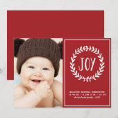 Cartes Pour Fêtes Annuelles Joyful | Holiday Birth (Devant / Derrière)