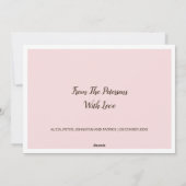 Cartes Pour Fêtes Annuelles Joyful Merry et Bright photo collage floral blush (Dos)