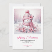 Cartes Pour Fêtes Annuelles Joyful Pinkmas Download Festive Scene Christmas (Devant)