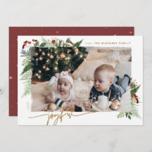 JOYFUL Rustic Greenery Gold Sry Brush Effet photo