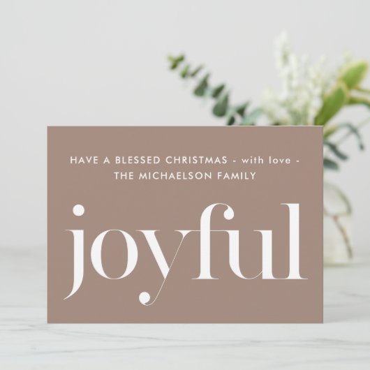 Cartes Pour Fêtes Annuelles Joyful Sweet Illustrated Imprimer Noël (Debout devant)