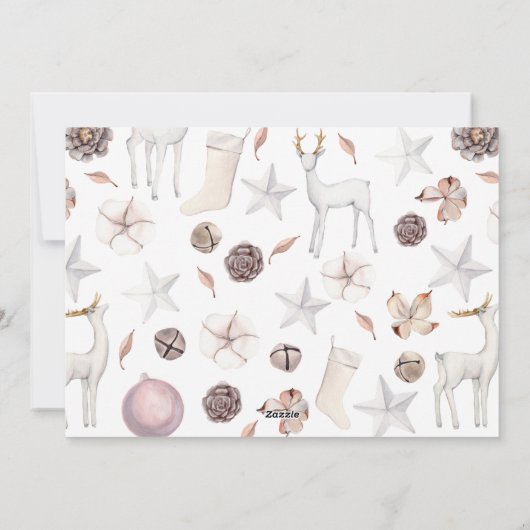 Cartes Pour Fêtes Annuelles Joyful Sweet Illustrated Imprimer Noël (Dos)