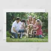 Cartes Pour Fêtes Annuelles Joyful Two Photo Script Christmas (Devant)