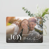 Cartes Pour Fêtes Annuelles Joyous Diamond Ring Monogramme Photo Enregistrer L (Debout devant)