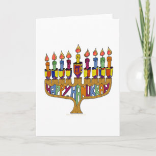 Cartes Pour Fêtes Annuelles Judaica Happy Hanukkah