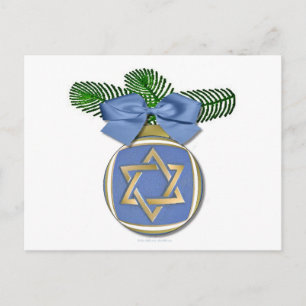Cartes Pour Fêtes Annuelles Judaïque Hanoukka Star Of David Ornament Print