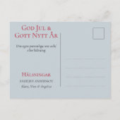 Cartes Pour Fêtes Annuelles Julkort - Vackert vinterlandskap med snö (Dos)