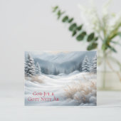Cartes Pour Fêtes Annuelles Julkort - Vackert vinterlandskap med snö (Debout devant)