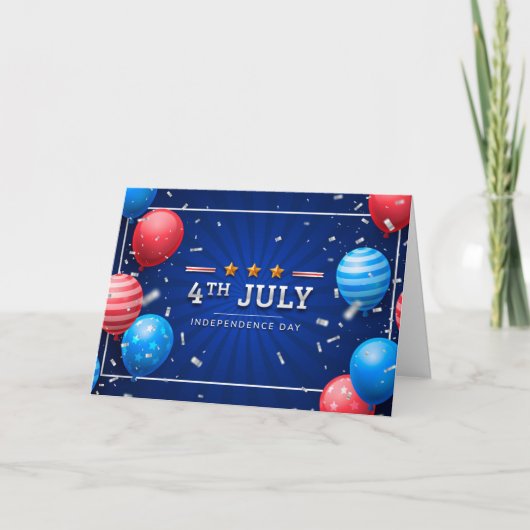 Cartes Pour Fêtes Annuelles July 4th Card (Devant)