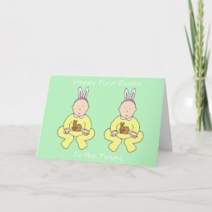 Cartes Pour Fêtes Annuelles Jumeaux de Pâques