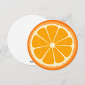 Cartes Pour Fêtes Annuelles Jus de citron frais orange (Devant / Derrière)