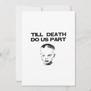Cartes Pour Fêtes Annuelles Jusqu'à ce que la mort nous sépare Paresse Classiq