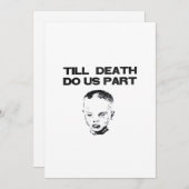 Cartes Pour Fêtes Annuelles Jusqu'à ce que la mort nous sépare Paresseux class (Devant / Derrière)