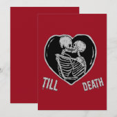 Cartes Pour Fêtes Annuelles Jusqu'à la Saint-Valentin Emo Goth (Devant / Derrière)