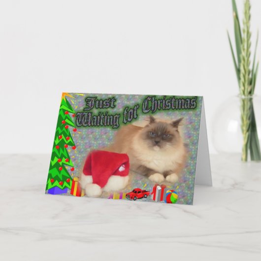 Cartes Pour Fêtes Annuelles Juste Noël de attente ! (Devant)