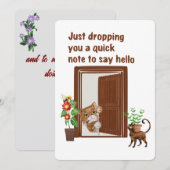 Cartes Pour Fêtes Annuelles Juste passer pour dire helle ! (Devant / Derrière)