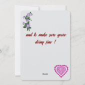 Cartes Pour Fêtes Annuelles Juste passer pour dire helle ! (Dos)