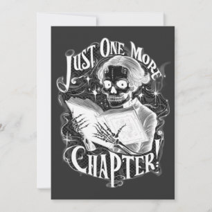 Cartes Pour Fêtes Annuelles Juste un autre chapitre Skeleton Reader amusant