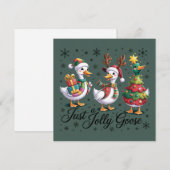 Cartes Pour Fêtes Annuelles Juste un canard de Noël patchwork joyeux drôle  (Devant / Derrière)