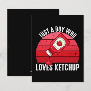 Cartes Pour Fêtes Annuelles Juste un garçon qui aime le ketchup